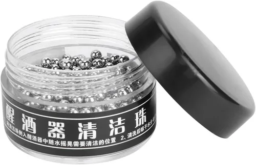 Vista 8 de Haofy Cuentas de botella, 500 bolas de decantador de acero inoxidable, limpiador de botellas de 0.118 in para decantadores de vino, botellas, jarras