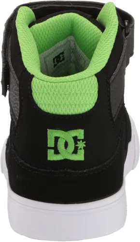 Vista 3 de DC Zapatos de patinaje para niños con correa de tobillo y cordones elásticos, negro, rosado (BlackPinkBlack)