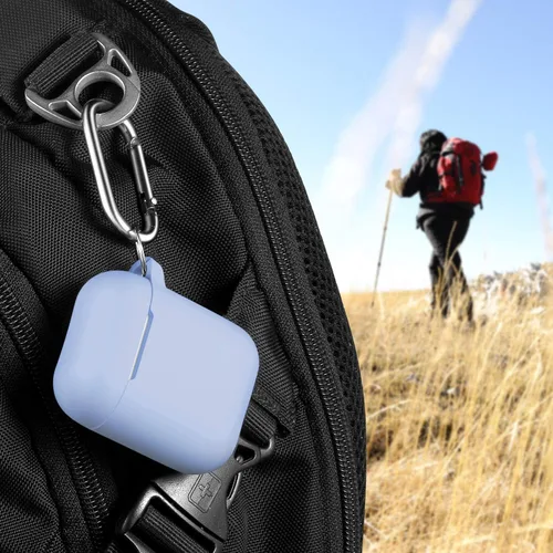 Vista 7 de Funda para AirPods con llavero, protección completa, de silicona, accesorios para AirPods, funda para chicas con estuche de carga inalámbrico