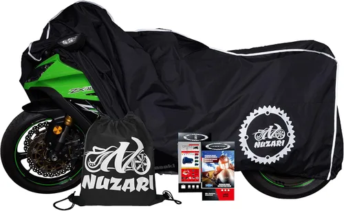 Vista 3 de Fundas Nuzari resistentes a la intemperie, de poliéster, impermeables, con pantalla suave y escudo protector del calor. La funda para motocicleta