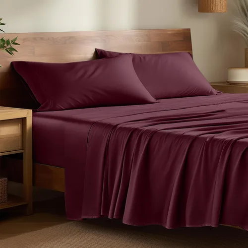 Vista 16 de Bare Home Juego de sábanas de lujo de 3 piezas de 100% rayón hecho de bambú, con bolsillos profundos, sábanas refrescantes, transpirables, de ajuste