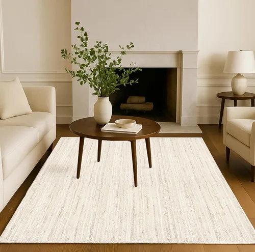 Vista 12 de Hausattire Alfombra Trenzada Bohemia de 2'x3' - Multicolor, Alfombras Pequeñas de Yute y Algodón Estilo Granja para Entrada, Sala