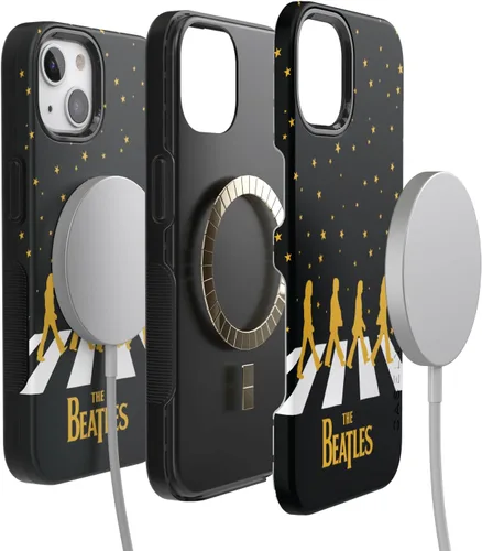 Vista 2 de Casely Funda para iPhone 13 Beatles Paseo nocturno Imagen dual de Abbey Road Funda audaz compatible con MagSafe