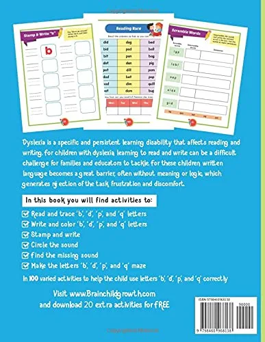 Vista 2 de Orton Gillingham Tools For Kids With Dyslexia. 100 activities to help children with dyslexia differentiate and correctly use b, d, p and q letters.