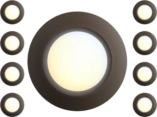 Vista 10 de Kit de luces de emergencia LED de 6 pulgadas con respaldo de batería, luces de emergencia de montaje en techo, regulables, 120-277V, 15W, 1000lm