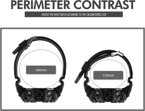 Vista 7 de FANMIS Reloj deportivo analógico digital de doble pantalla para hombre, multifuncional, militar, 164.0 ft, impermeable, con alarma, cronómetro