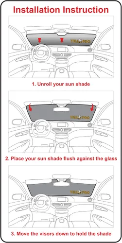 Vista 9 de YelloPro - Parasol reflectante para parabrisas delantero de ajuste personalizado para Nissan Altima Coupe 2008 2009 2010 2011 2012 2013, 2.5 S