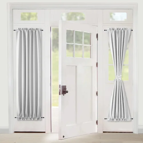 Vista 87 de XWZO - Cortinas para puerta con cortinero, cortinas blackout térmicas y oscurecedoras para puerta francesa, cortinas para ventana de la cocina, 12 x