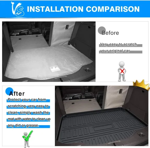 Vista 4 de Powerty - Alfombrilla de maletero para Buick Encore 2013-2022/Chevrolet Trax 2014-2023, accesorios, alfombrillas de carga TPO, forro de carga