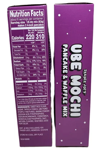 Vista 3 de Trader Joe's Ube Mochi - Mezcla para panqueques y waffles (paquete de 3)