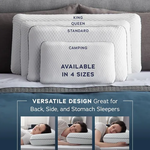 Vista 6 de Almohada de espuma viscoelástica de gel ventilada Weekender. Funda lavable. Tamaño estándar