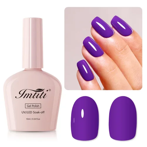 Vista 17 de Imtiti Esmalte de uñas de gel rojo burdeos de 0.3 fl oz, de larga duración, secado con luz UV, LED, para otoño, para salón de belleza, bricolaje