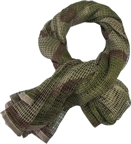 Vista 15 de GRVCN Velo de Francotirador Bufanda Táctica Red de Malla de Camuflaje Corporal Militar, Bufanda de Patrón de Camuflaje de Doble Cara