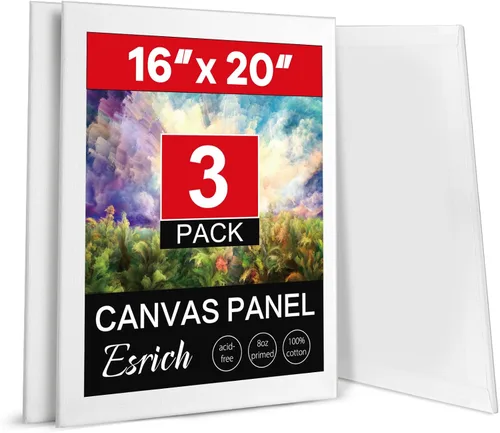 Vista 15 de ESRICH Mini lienzos para pintar, lienzo de 4 x 4 pulgadas a granel, paquete de 72 paneles de lienzo pequeños, lienzo de pintura de algodón