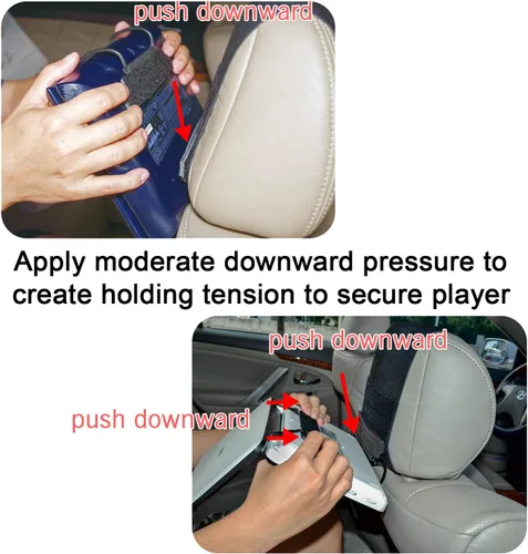 Vista 6 de TFY Soporte universal para reposacabezas de coche para reproductor de DVD portátil