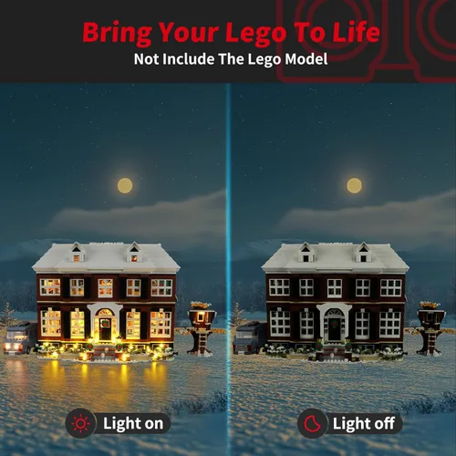 Vista 2 de BRIKSMAX Kit de iluminación LED 2.0 para Lego Home Alone - Iluminación LED innovadora compatible con Lego Ideas 21330 - No incluye el set de Lego