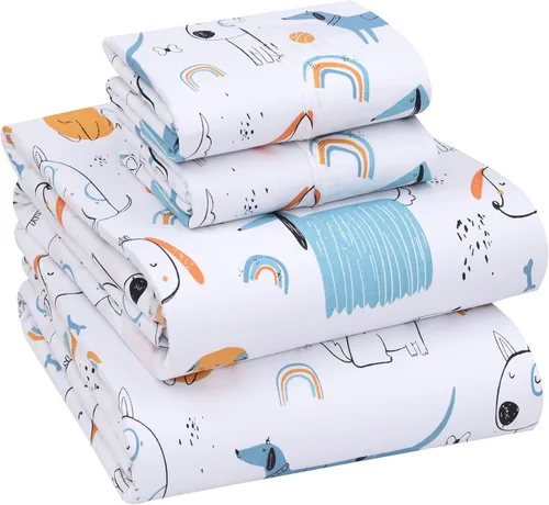 Vista 21 de RUVANTI Sábanas 100% algodón percal tamaño Queen, diseño floral refrescante y transpirable, duraderas, con una sensación nítida, suave y cómoda