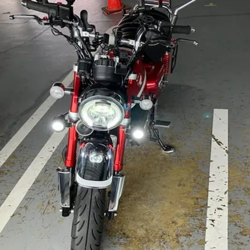 Vista 6 de Kit de luz auxiliar LED con conector compatible con Honda Monkey 125 Z125M Z125MA (2019-actual) (blanco #2)