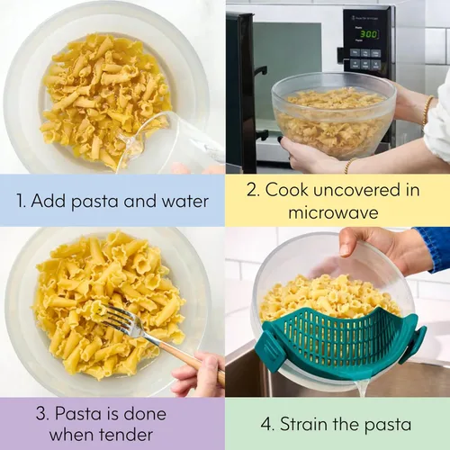 Vista 3 de Recipiente de almacenamiento de alimentos de vidrio Anyday de 8 tazas con tapa de vidrio, plato hondo redondo Preparación de comidas sin plástico