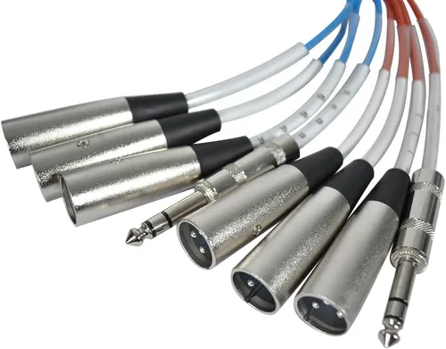 Vista 2 de Seismic Audio SAHB-6x2x30 6 canales 30 pies compacto XLR Sub serpiente con 2 alimentaciones estéreo