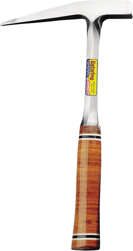 Vista 4 de ESTWING Rock Pick - Martillo geológico de 13 onzas con cara lisa y agarre de cuero genuino - E13P