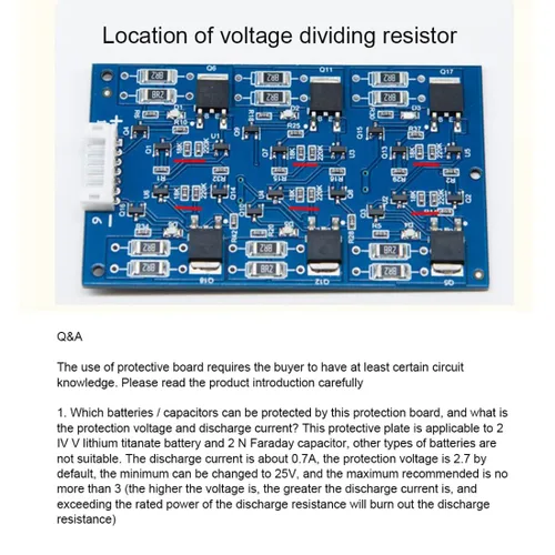 Vista 8 de 2.7V/16V LTO 6S Balance Board Equalización Circuito Litio Titanate Batería/Super Farad Condensador Protección Junta