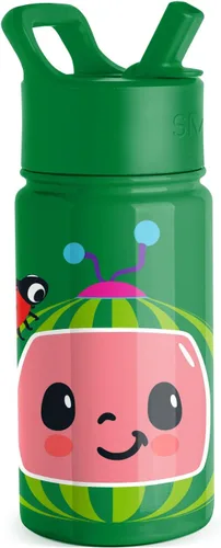 Vista 47 de Simple Modern Summit - Botella de agua con tapa con pajilla, vaso con aislamiento térmico de acero inoxidable de 14 onzas para niños pequeños