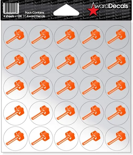 Vista 7 de Award Decals Sledgehammer (negro sobre transparente)