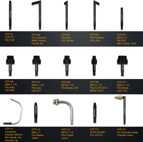 Vista 5 de Kit de bomba de transferencia de fluidos de transmisión, extractor de fluido neumático de 10L y herramienta dispensadora con adaptador para llenado