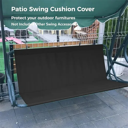Vista 2 de Funda para asiento de columpio de patio, fundas de repuesto para cojín de columpio de banco de 2/3 plazas, 900D gruesa Oxford impermeable, funda