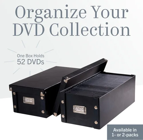Vista 3 de Caja de almacenamiento con diseño elegante Snap-N-Store (SNS01913) Almacenamiento DVD 2 - unidades Negro