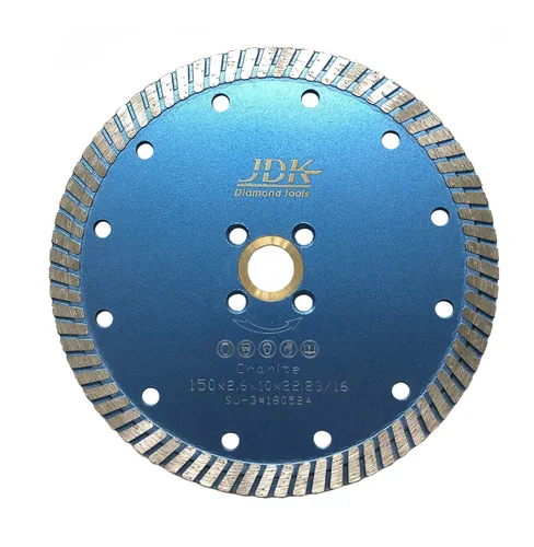 JDK 1801C 6 pulgadas de granito de corte seco de hoja de sierra de diamante de borde continuo con eje de 7/8 pulgadas