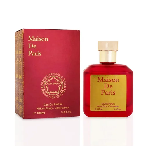 META-BOSEM Mason de Paris Red, Perfume de mujer Eau de Parfum fragancia natural en aerosol, notas frescas, aroma cálido, gran regalo de vacaciones,