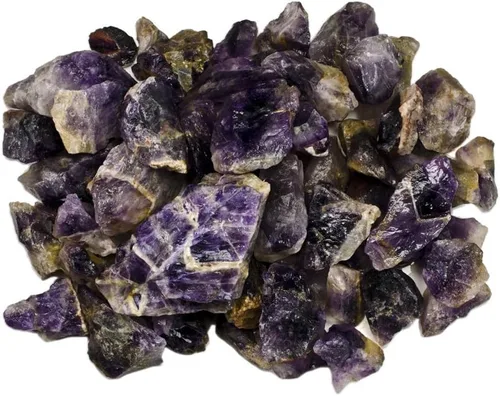 Hypnotic Gems Materiales 1 libra de piedras de amatista con bandas moradas profundas de la India - Cristales en bruto naturales crudos para cabbing,