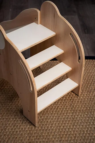 Vista 9 de Avenlur Nima - Tobogán interior con forma de elefante Montessori Waldorf, seguro, resistente y confiable, espacio de juego interior perfecto