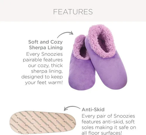 Vista 2 de Snoozies Calcetines tipo pantufla pairables Pantuflas de casa acogedoras y divertidas para mujer, calcetines mullidos Con diseños únicos