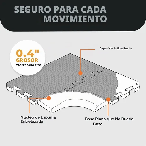 Vista 5 de BalanceFrom Tapete de juego de rompecabezas para niños con azulejos entrelazados de espuma EVA