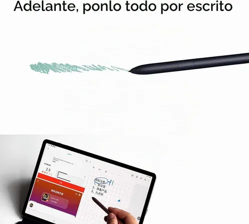 Vista 5 de Galaxy Tab S7 FE Pen para Samsung Galaxy Tab S7 FE S Pen Stylus Pen (negro)