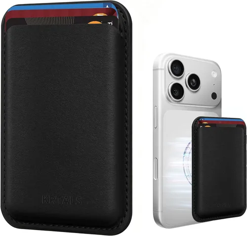 Vista 19 de Amzone Tarjetero de Cuero RFID Magnético Más Fuerte Compatible con Mag-Safe para iPhone 16 Series, Accesorios Mag-Safe que se Adhieren a las Series