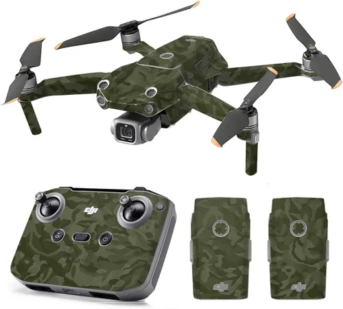 Vista 32 de SopiGuard Skin for DJI Mavic Air 2s Juego completo de calcomanías de vinilo de precisión + controlador + 3 fundas de batería (blanco mate)