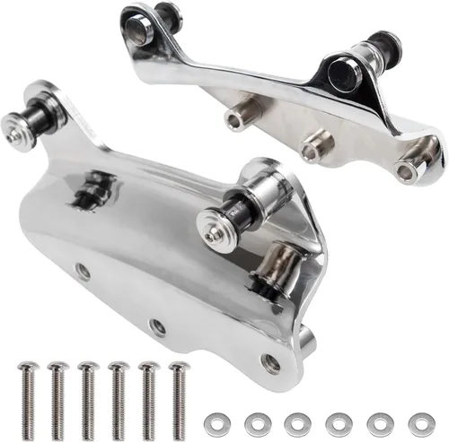 Vista 8 de Kit de hardware de acoplamiento cromado de 4 puntos Eumti para Harley Touring 2014-posterior, paquete de viaje de liberación rápida personalizada