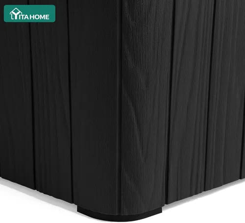 Vista 5 de YITAHOME Mesa auxiliar para exteriores de 11.5 galones con almacenamiento para café, decoración de patio, cojines (negro)
