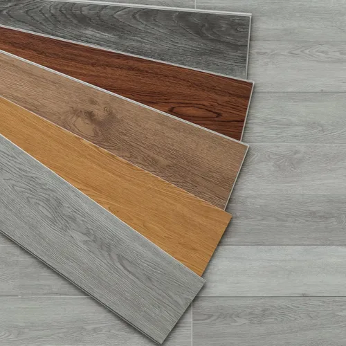 Vista 11 de KIAYACI Suelo de vinilo, 9 piezas de azulejos de vinilo de lujo entrelazados para instalación de bricolaje, aspecto de madera, suelo laminado