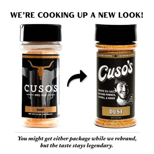 Vista 9 de Cuso Cuts Dust BBQ Seasoning Rub - Condimento para barbacoa en polvo para carne de res, para ahumar, parrilla y marinada - Especias para filetes