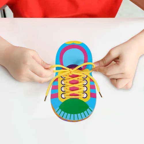 Vista 2 de NUOBESTY Práctica de corbata de zapatos para niños, tabla de práctica