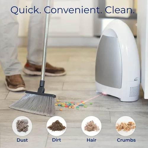 Vista 2 de EyeVac Aspiradora sin contacto para el hogar con recogedor automático - Excelente para barrer pelo de mascotas, comida y suciedad en la cocina