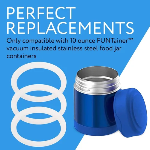Vista 3 de Impresa Silicone Gasket Replacement Kit - Thermos Rubber Seal Replacement - Leak-Proof Vacuum Seal Jar - Compatible with Thermos 10 oz Food Jar