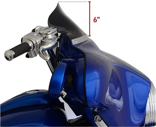 Vista 8 de Klock Werks parabrisas para motocicleta, 3.5 pulgadas, color negro para FLH 1996-2013