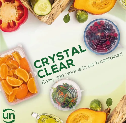 Vista 4 de unwasted Tapas de silicona reutilizables (X-Small) – Actualiza tus utensilios de cocina con nuestras fundas de silicona para el almacenamiento