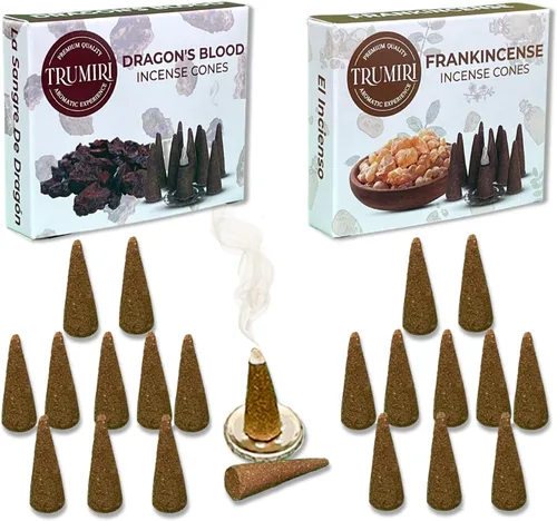 Vista 49 de TRUMIRI Conos de Incienso - Paquete Combo de 20 Conos de Incienso - 10 Cedro + 10 Pino - Conos de Incienso - Conos de Incienso Perfumados - Aromas